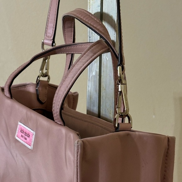 Kate Spade Pink Canvas Tote with Short Handles - Picture 10 of 13
